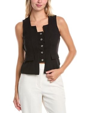Gracia Button Vest - Black
