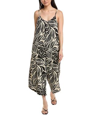 Z Supply Flared Isla Leaf Jumpsuit - Black