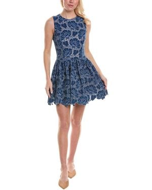 Oscar de la Renta Lotus Dress - Blue