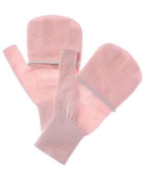 Brodie Cashmere Blanket Stitch Mittens - Pink