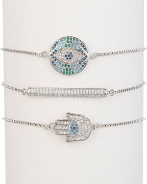 Eye Candy LA Luxe Cz Cici Bracelet Set - Grey