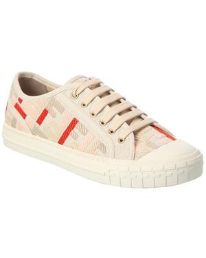 Fendi Domino Ff Canvas Trainer - Natural