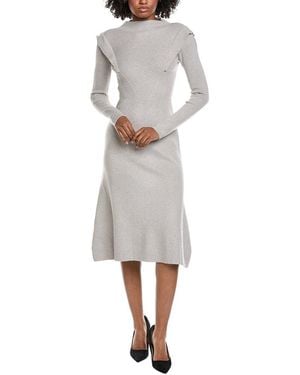 Gracia Mock Neck Knit Maxi Dress - Gray