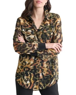 DKNY Printed Shirt - Brown