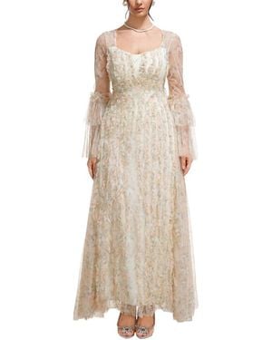 AMINA GLAM Maxi Dress - Natural