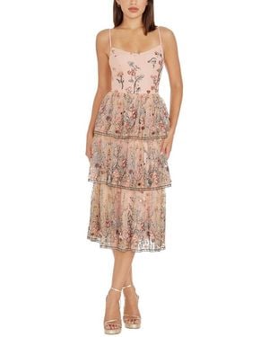 Dress the Population Loretta Midi Dress - Natural
