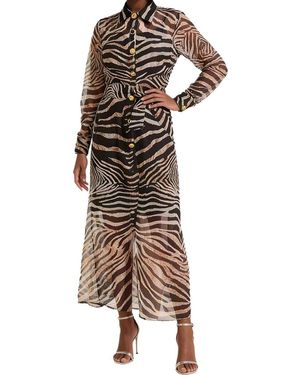 Linda Charm Shirtdress - Brown