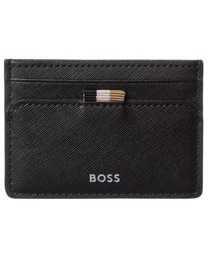BOSS Zair Leather Card Holder - Black