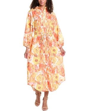 Beulah London Shirtdress - Orange
