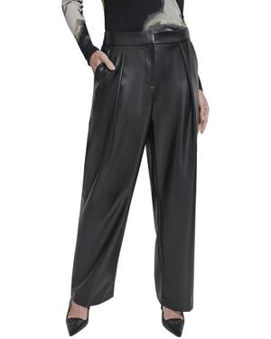 DKNY Faux Leather Pant - Black