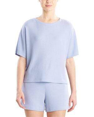 Natori Mila Waffle Everywhere Wedge Top - Blue