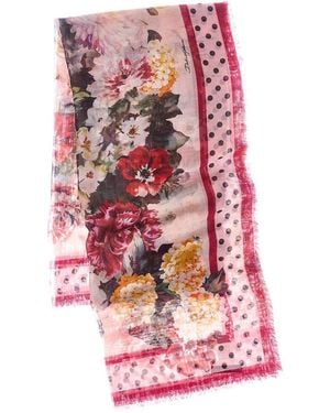 Dolce & Gabbana Foulard Print Silk Scarf - Red
