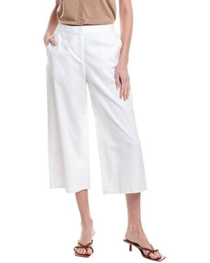 Eileen Fisher Petite Wide Cropped Trouser - White
