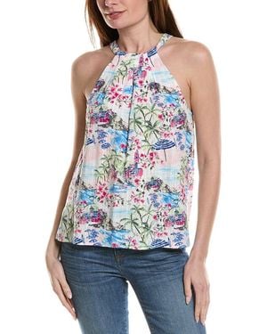 Tommy Bahama Paradise Shores Voile Halter Top - Blue