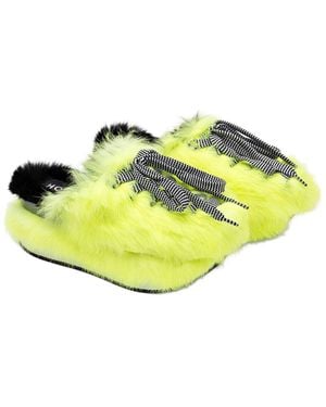 Hogan Lace-Up Leather Sandal - Yellow