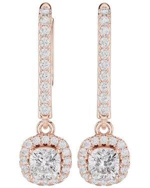 Lab Grown Diamonds 14K Rose 0.85 Ct. Tw. Lab-Grown Diamond Earrings - White