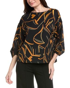 Joseph Ribkoff Printed Blouse - Black