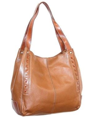 Nino Bossi Alyssa Durable Leather Satchel - Brown