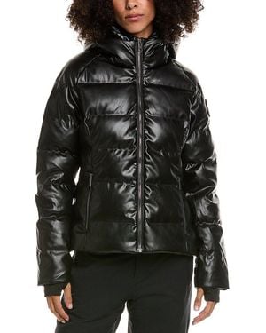 SKEA Meg Vegan Leather Down Parka - Black