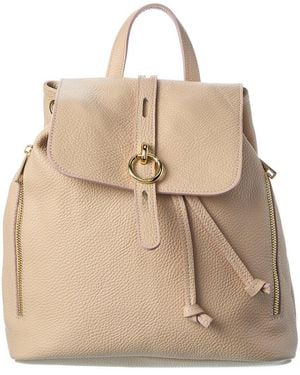 Italian Leather Backpack - Natural