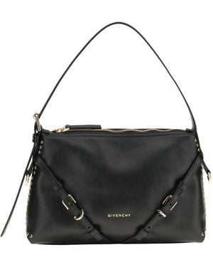 Givenchy Voyou Leather Shoulder Bag - Black