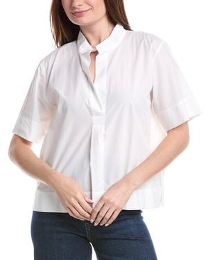 Eileen Fisher Stand Collar Top - White