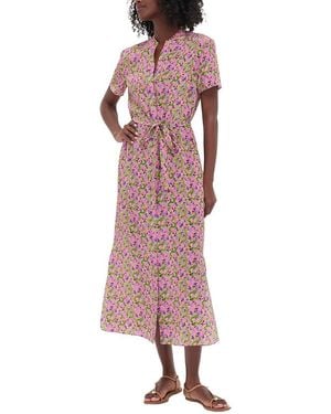 Saloni Vicki Midi Dress - Pink