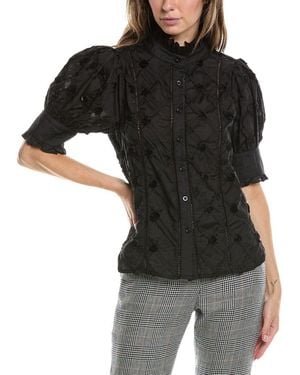 Gracia Puff Sleeve Shirt - Black