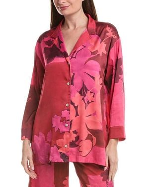Natori Oversized Notch Shirt - Red
