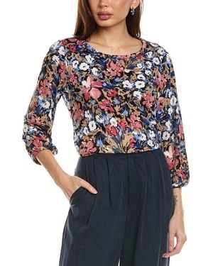 Jones New York Puff Cuff Top - Blue