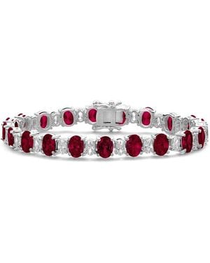 Genevive Jewelry Silver Bracelet - Red