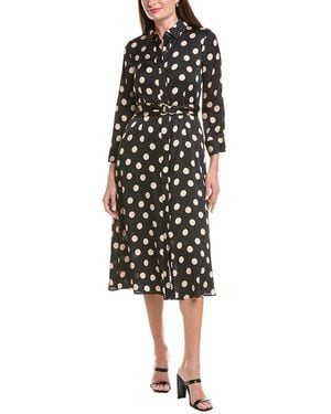 Julia Jordan Hammered Satin Shirtdress - Black