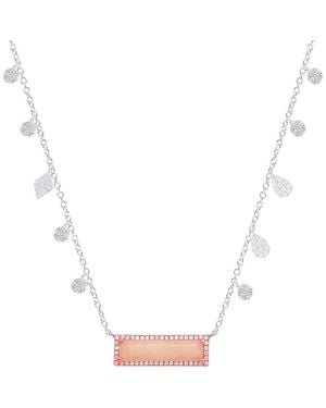 Meira T 14K 1.40 Ct. Tw. Diamond & Opal Stackable Necklace - White