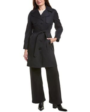 Via Spiga Belted Trench Coat - Black