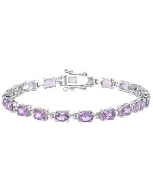 Gemstones 7.74 Ct. Tw. Amethyst Tennis Bracelet - White