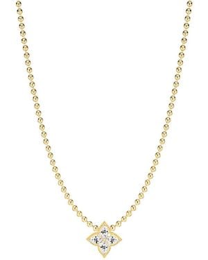 Gabi Rielle Shining Moment 14k Over Silver Cz Luxe Clover Necklace - Metallic