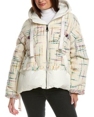 Khrisjoy Khris Wool-Blend Tweed Puffer Jacket - Natural