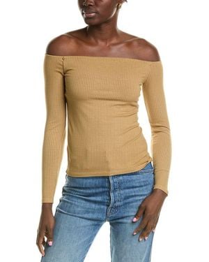Enza Costa Off-The-Shoulder Shirt - Blue