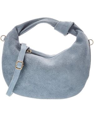 Italian Leather Isabelle Leather Top Handle Bag - Blue