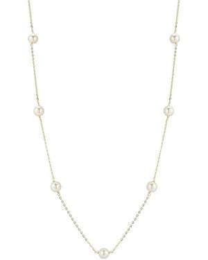 Glaze Jewelry 14K Plated 6Mm Pearl Necklace - White