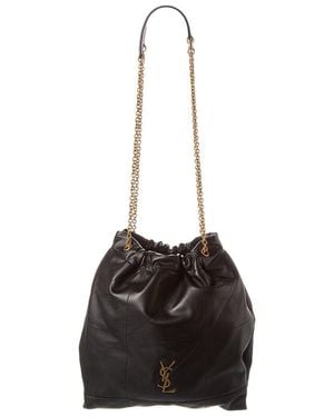 Saint Laurent Jamie 4.3 Pochon Leather Bucket Bag - Black
