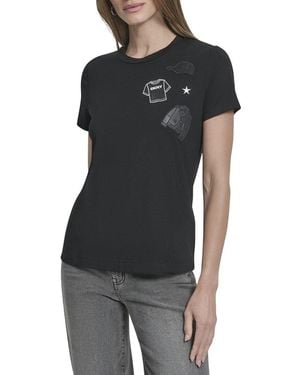 DKNY Pins And Patches Top - Black