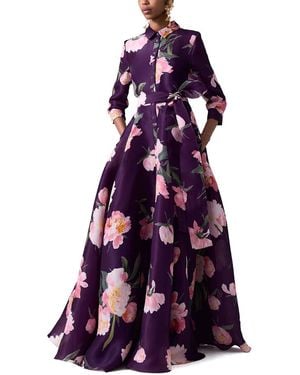 Carolina Herrera Trench Silk Gown - Purple