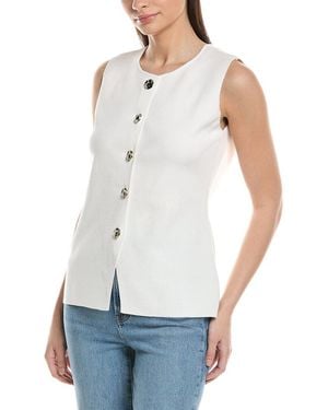 Ellen Tracy Sweater Vest - White