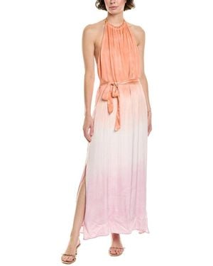 Bella Dahl Smocked Waist Halter Maxi Dress - Pink