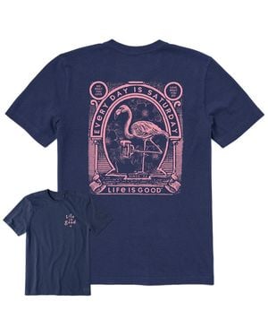 Life Is Good. Crusher T-Shirt - Blue