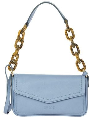 Bric's Gondola Begonia Leather Baguette Bag - Blue