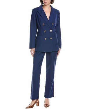 Pascale La Mode 2Pc Suit - Blue
