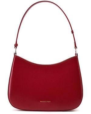 Adele Berto Leather Shoulder Bag - Red