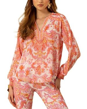 Hale Bob Silk Chaya Blouse - Red